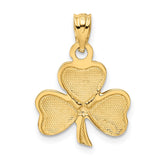 14k Enameled 3 Leaf Clover Pendant K1721