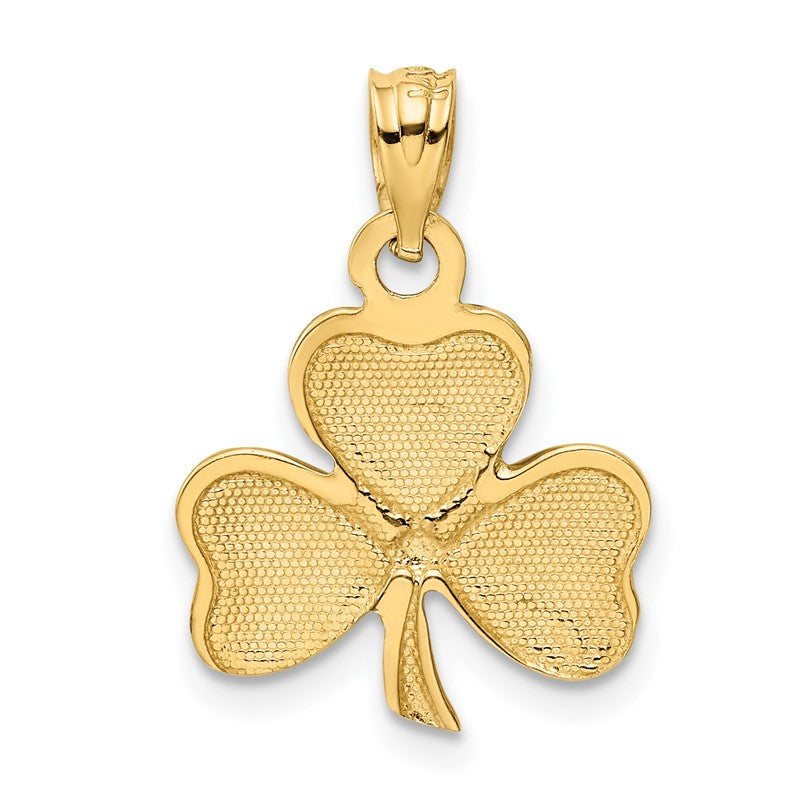 14k Enameled 3 Leaf Clover Pendant K1721