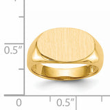 14k 15.0x9.0mm Open Back Signet Ring RS248