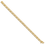 14K Polished Criss Cross Link 7.5 inch Bracelet FB1516