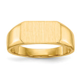 14k 11.5x6.5mm Closed Back Signet Ring RS420