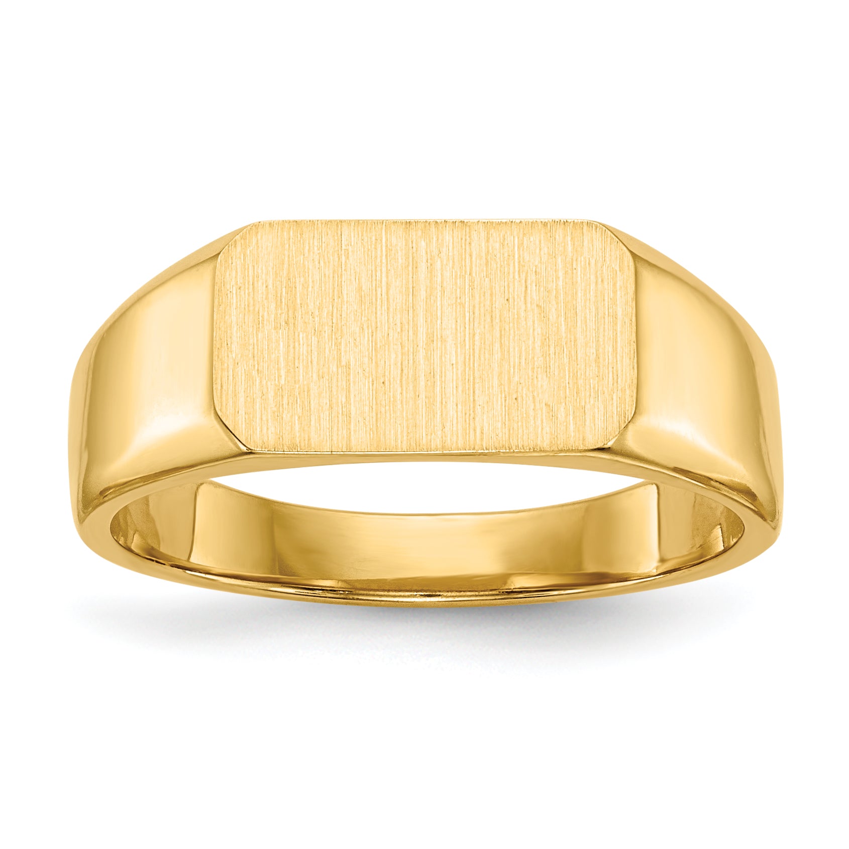 14k 11.5x6.5mm Closed Back Signet Ring RS420