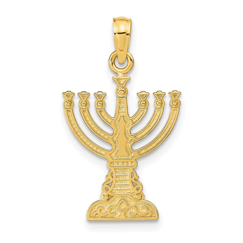 14K Menorah Pendant C4451