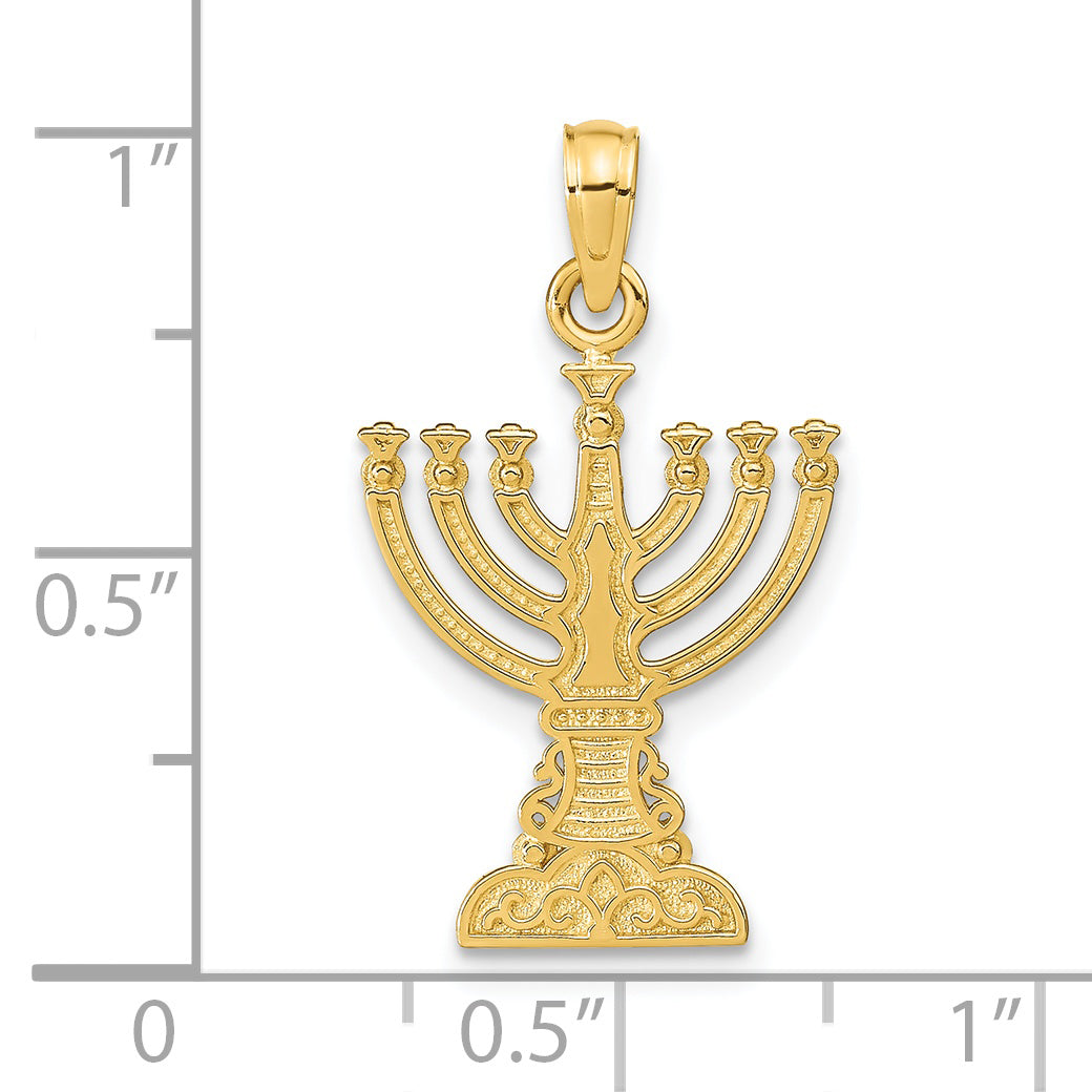 14K Menorah Pendant C4451