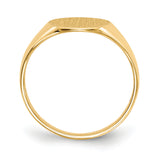 14k 9.5x11.0mm Oval Open Back Signet Ring RS113