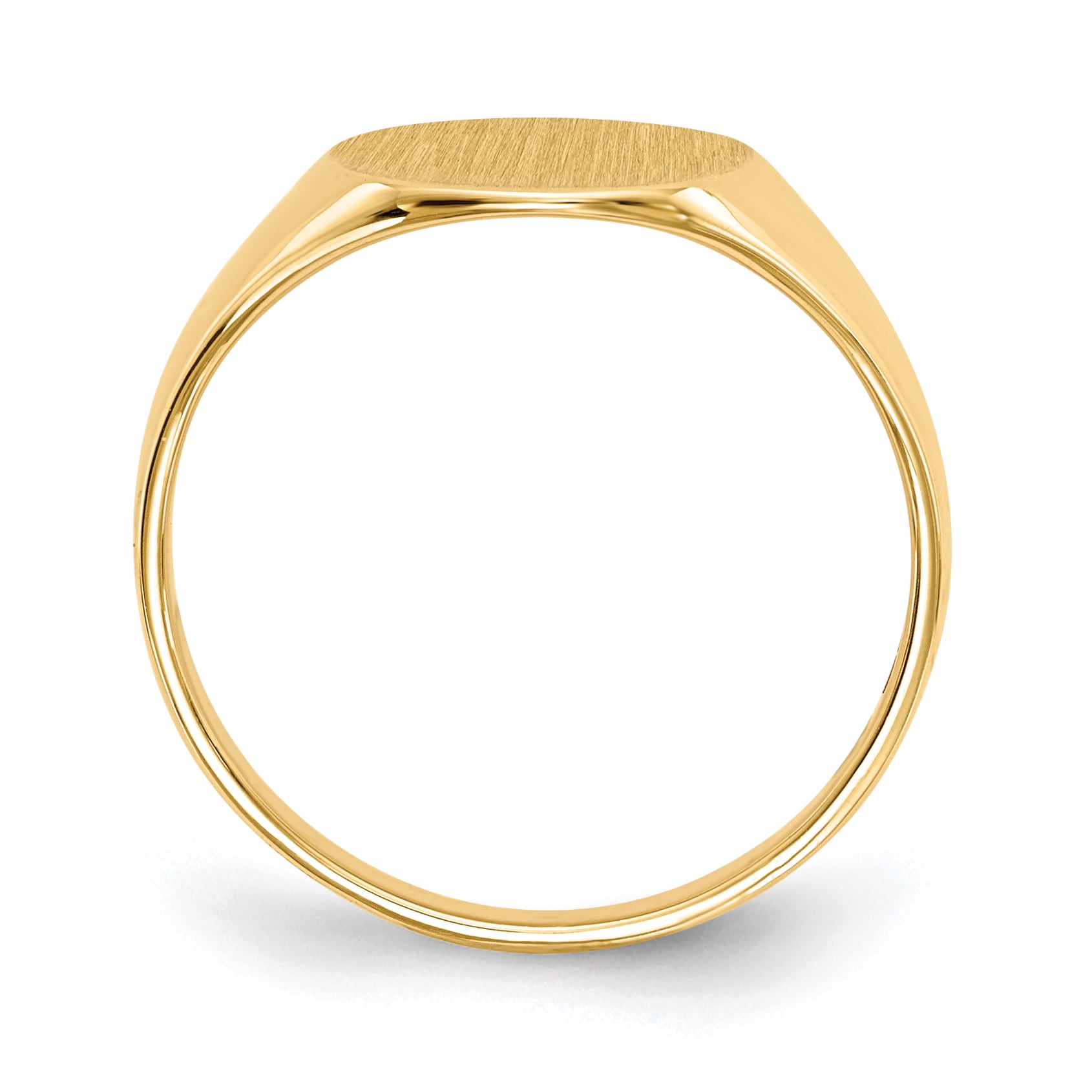 14k 9.5x11.0mm Oval Open Back Signet Ring RS113