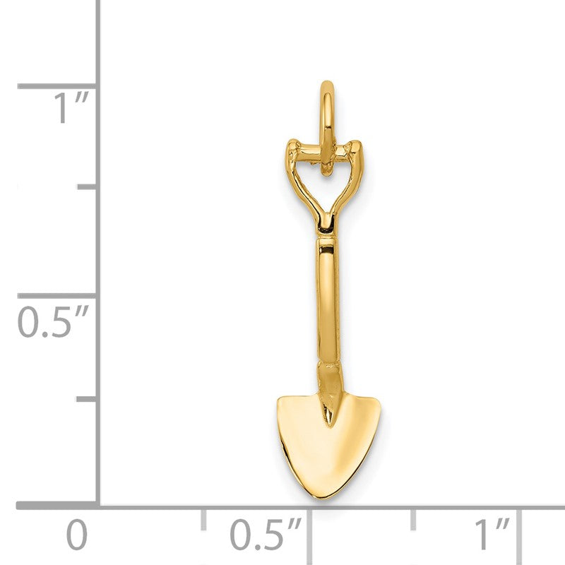 14k 3-D Spade Charm A2140