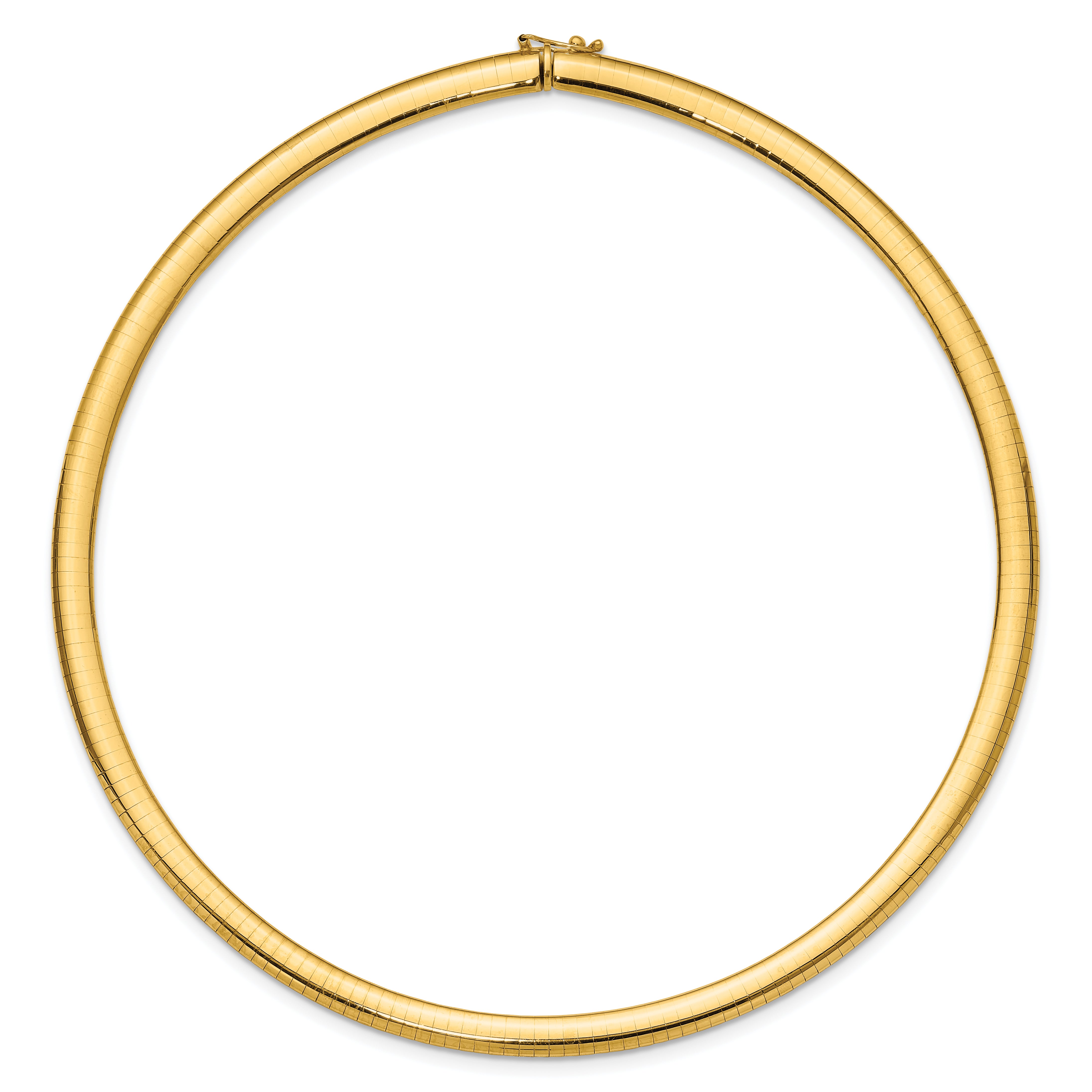 14k Polished 6mm Lightweight 16 inch Domed Omega Necklace ODL6