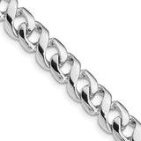 14K White Gold  20 inch 8.75mm Hand Polished Fancy Link with Fancy Lobster Clasp Chain WLK404