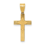 14K Laser Designed Cross Pendant XR940