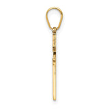 14K Laser Designed Cross Pendant XR940