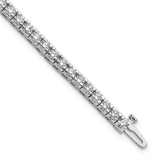 14k White Gold Complete 4.65 carat Round A Diamond 4-prong 7 inch Tennis Bracelet X734WA