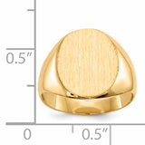 14k 12.0x13.5mm Closed Back Signet Ring RS142