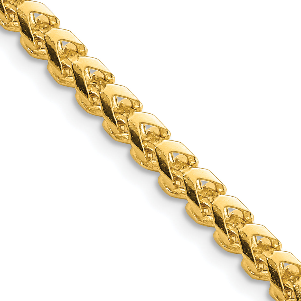 14K 18 inch 3.7mm Franco with Fancy Lobster Clasp Chain FRA120