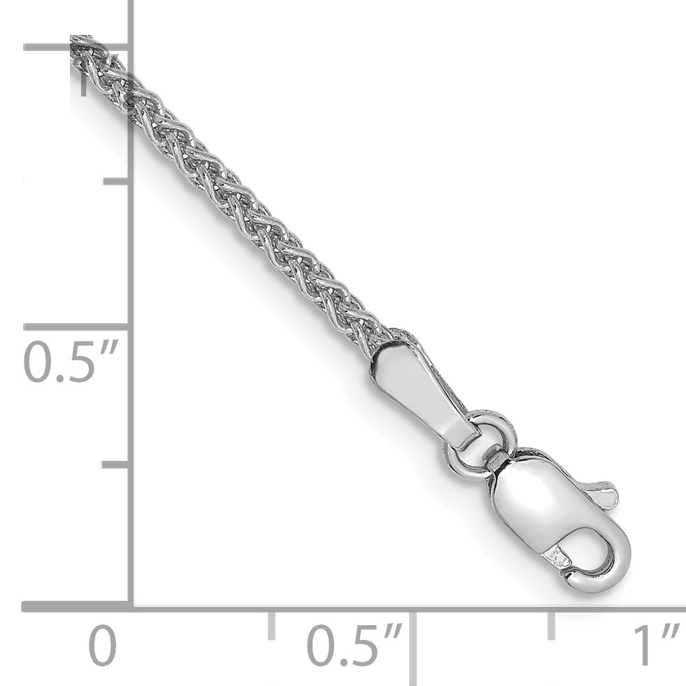 14K White Gold 10 inch 1.7mm Spiga with Lobster Clasp Chain Anklet PEN121