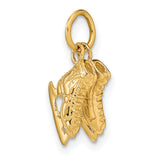 14k 3-D Pair Of Ice Skates Charm A0166