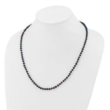 14k 4-5mm Black Near-Round Freshwater Cultured Pearl 16 inch Necklace BPN040