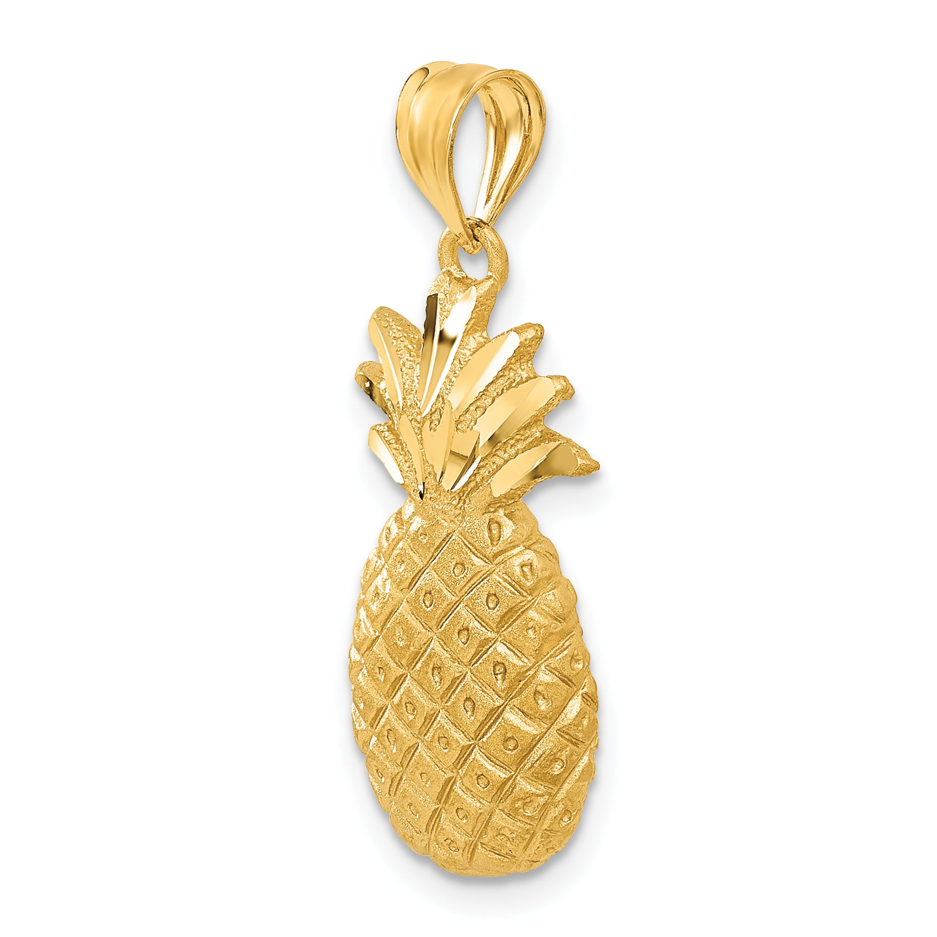 14k Diamond-cut Pineapple Charm C138