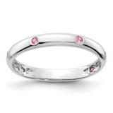 14k Rose Gold 3mm 6-stone 1/10 carat Diamond Band RM5621