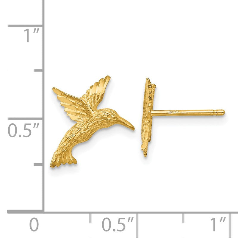 14K Hummingbird Earrings TC626