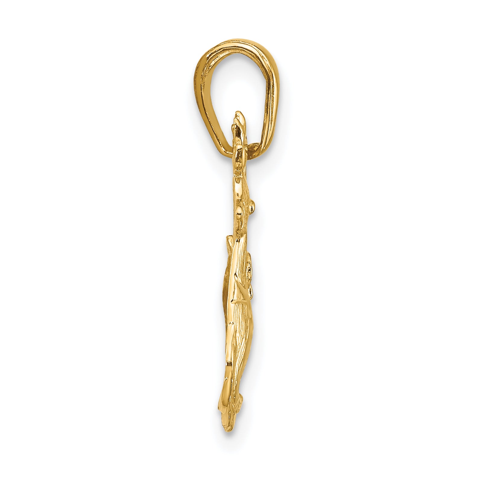 14k Polished Reindeer Pendant A1589