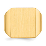 14k 15.5x17.5mm Open Back Mens Signet Ring RS366