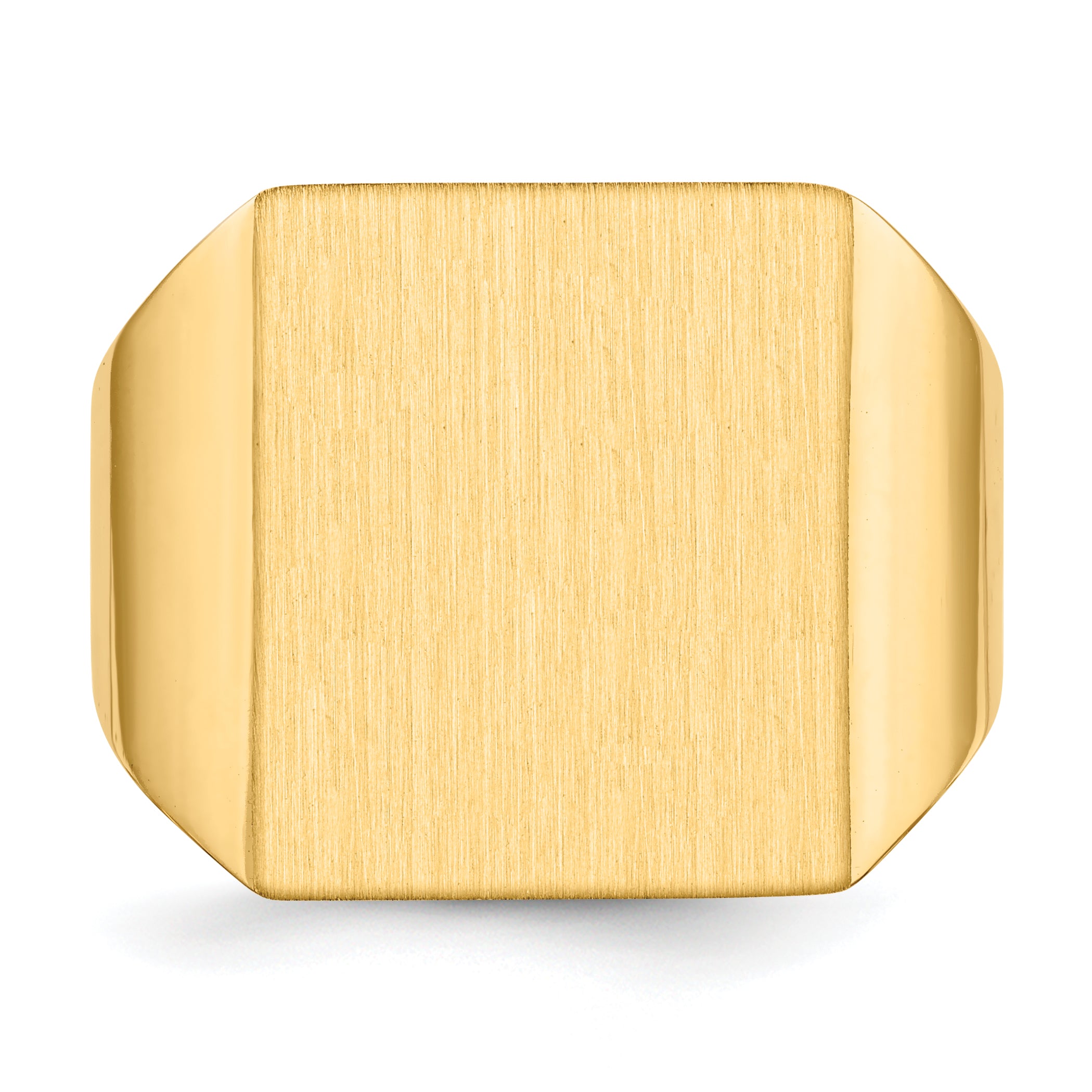 14k 15.5x17.5mm Open Back Mens Signet Ring RS366
