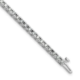 14k White Gold Complete 2.86 carat Round VS Diamond 4-prong 7 inch Tennis Bracelet X732WVS