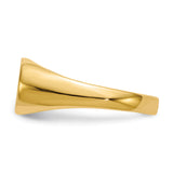 14k 13.0x7.0mm Closed Back Signet Ring RS259