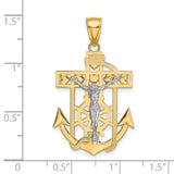 14k Two-tone Mariners Crucifix Pendant K2210