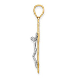 14k Two-tone Mariners Crucifix Pendant K2210