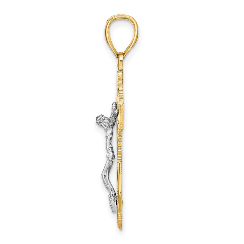 14k Two-tone Mariners Crucifix Pendant K2210
