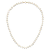 14k 4-5mm White Semi-Round Freshwater Cultured Pearl 12 inch Necklace XF451