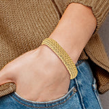 14k Polished 12.5mm Mesh 7.25 inch Bracelet SF597