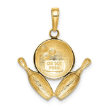14k Bowling Pins and Ball Charm K4960