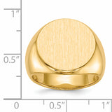 14k 18.0x18.0mm Closed Back Mens Signet Ring RS282