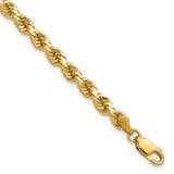 14K 26 inch 4.25mm Diamond-cut Rope with Lobster Clasp Chain 033L