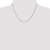 14K White Gold 10 inch 1.15mm Diamond-cut Machine Made Rope with Lobster Clasp Chain Anklet W010