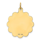 14K HAPPY BIRTHDAY 22mm Engravable Disc Charm XAC761