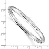 14k 3/16 White Gold 5mm Hinged Baby Bangle WBP3/16
