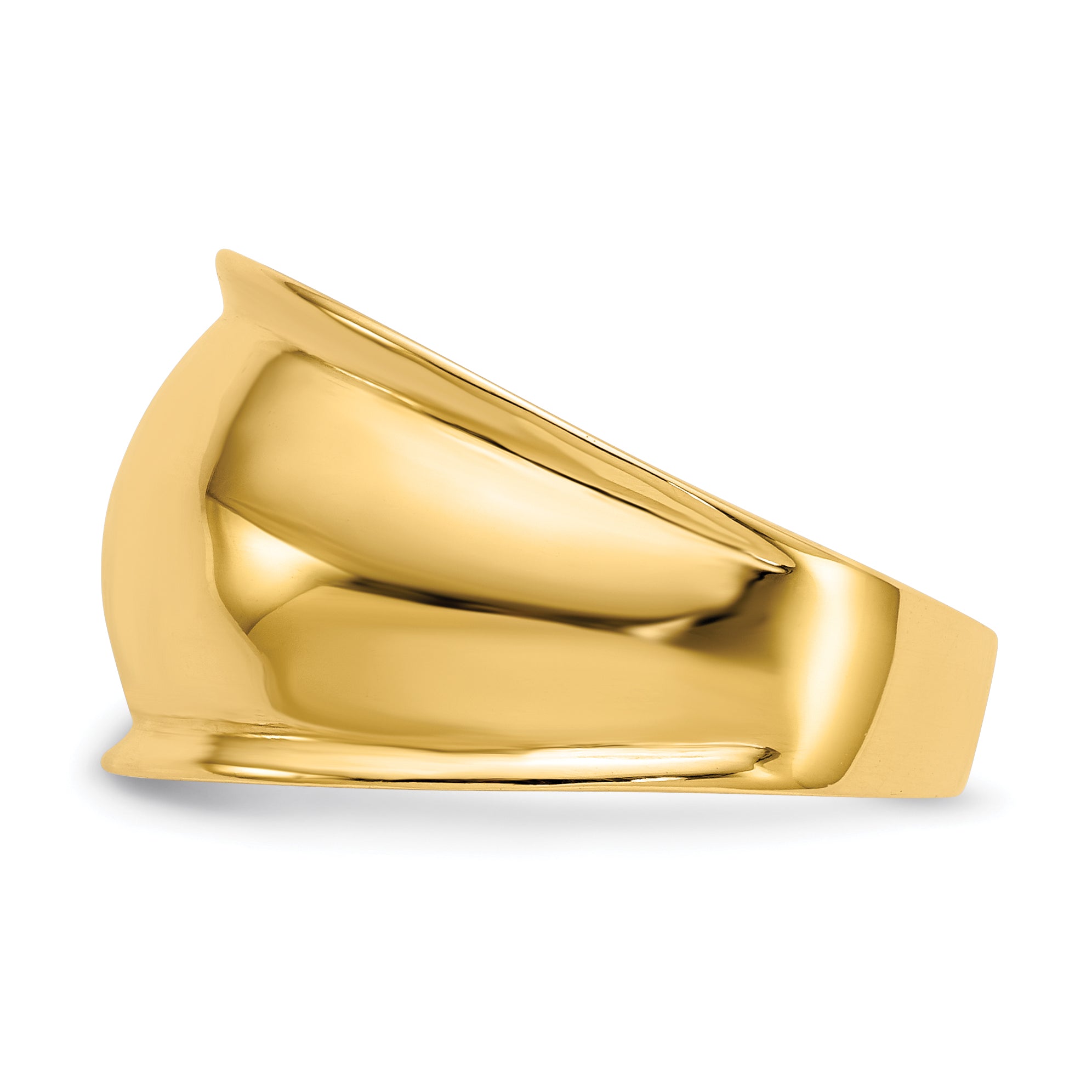 14K Ridge-edged Dome Ring K4631
