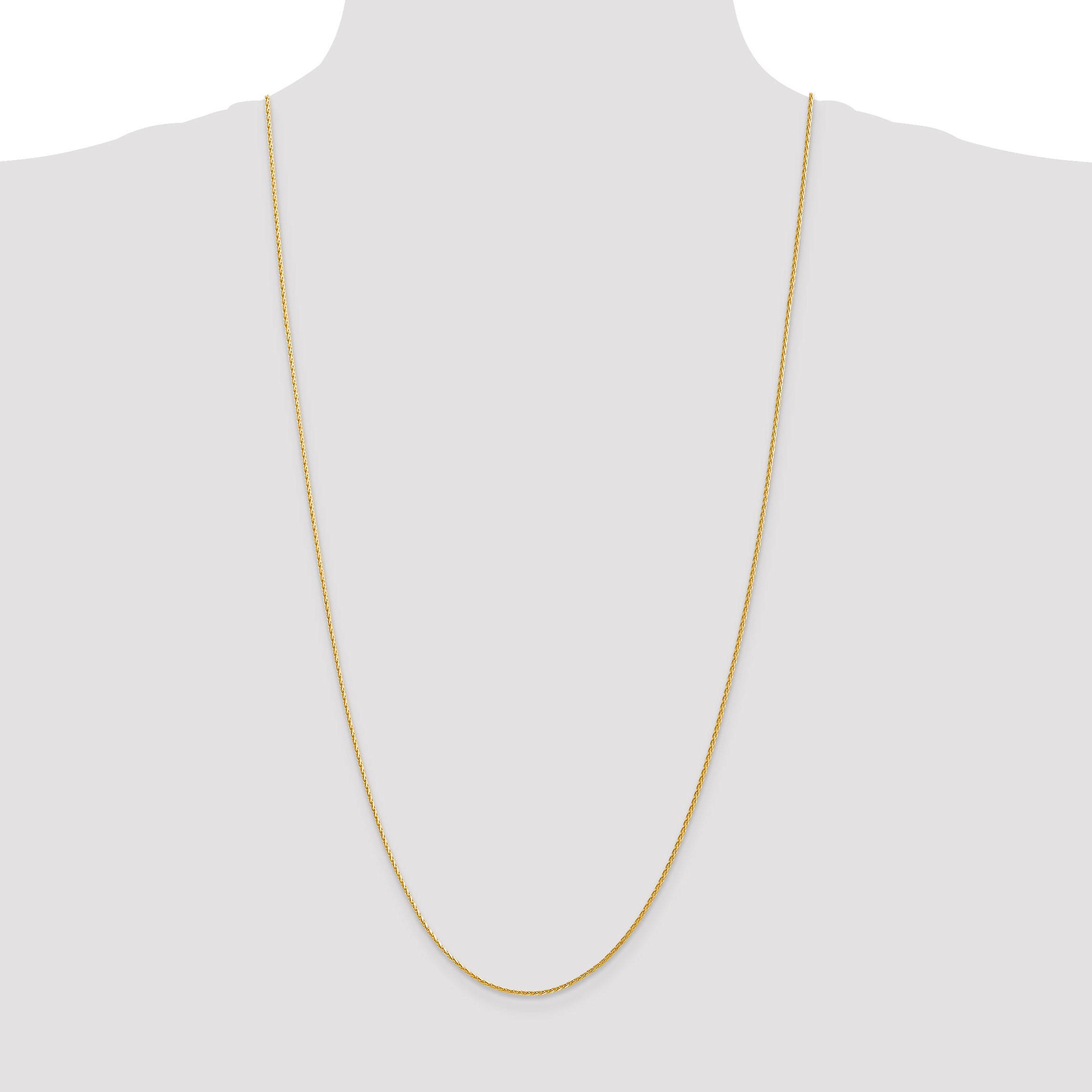 14K 10 inch 1.5mm Diamond-cut Parisian Wheat with Lobster Clasp Anklet PEN276