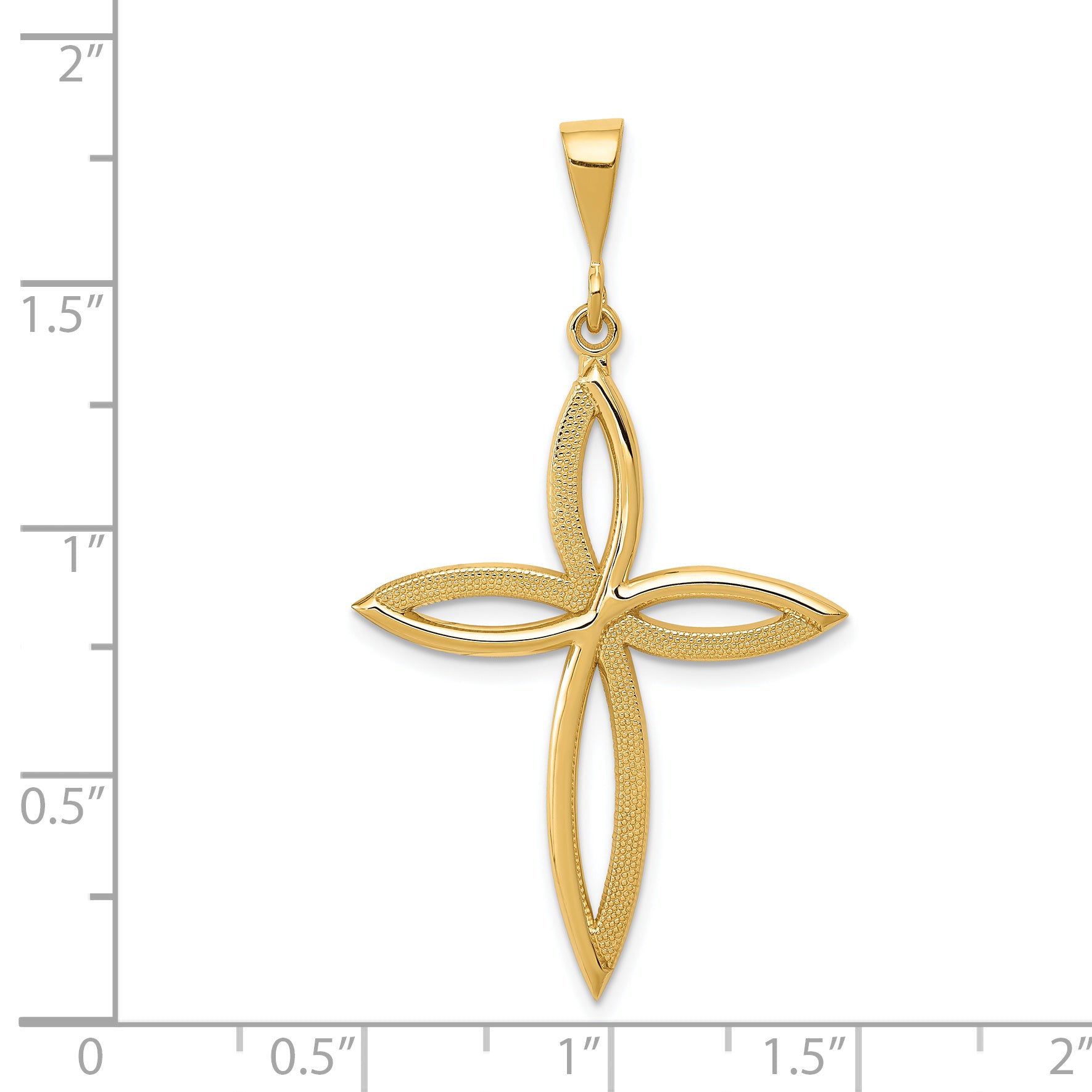 14k Passion Cross Pendant C2713