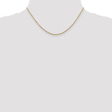 14K 14 inch 1.45mm Solid Diamond-cut Cable with Lobster Clasp Chain PEN140