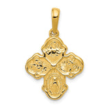 14k Polished Four-Way Medal Pendant K2296