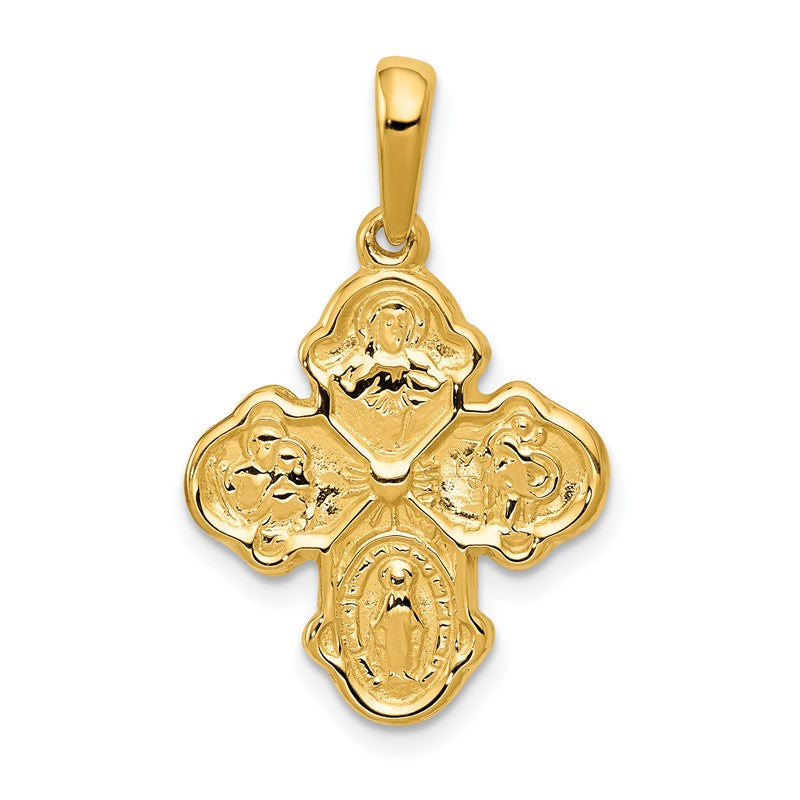 14k Polished Four-Way Medal Pendant K2296