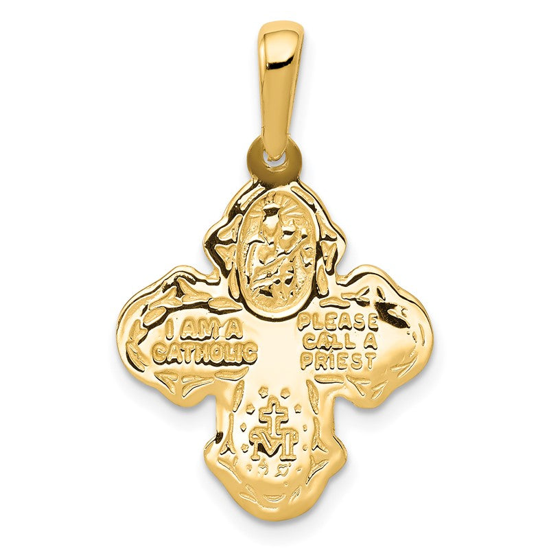 14k Polished Four-Way Medal Pendant K2296