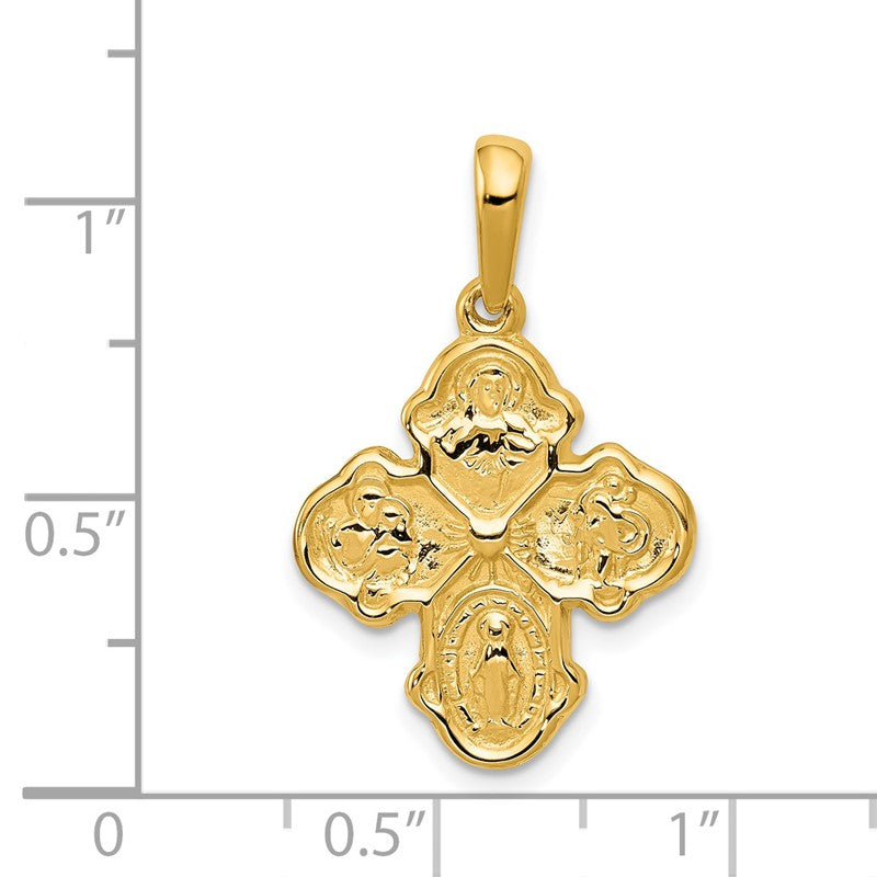 14k Polished Four-Way Medal Pendant K2296