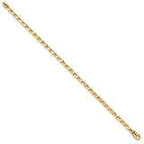 14K 18 inch 3.4mm Hand Polished Fancy Link with Lobster Clasp Chain LK723