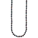 14k 4-5mm Black Near-Round Freshwater Cultured Pearl 16 inch Necklace BPN040